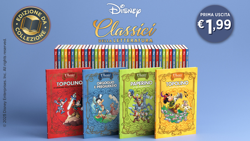 COVER Abbonamento a CLASSICI DISNEY 2025 - dalla 1° uscita con Carta di Credito o PayPal